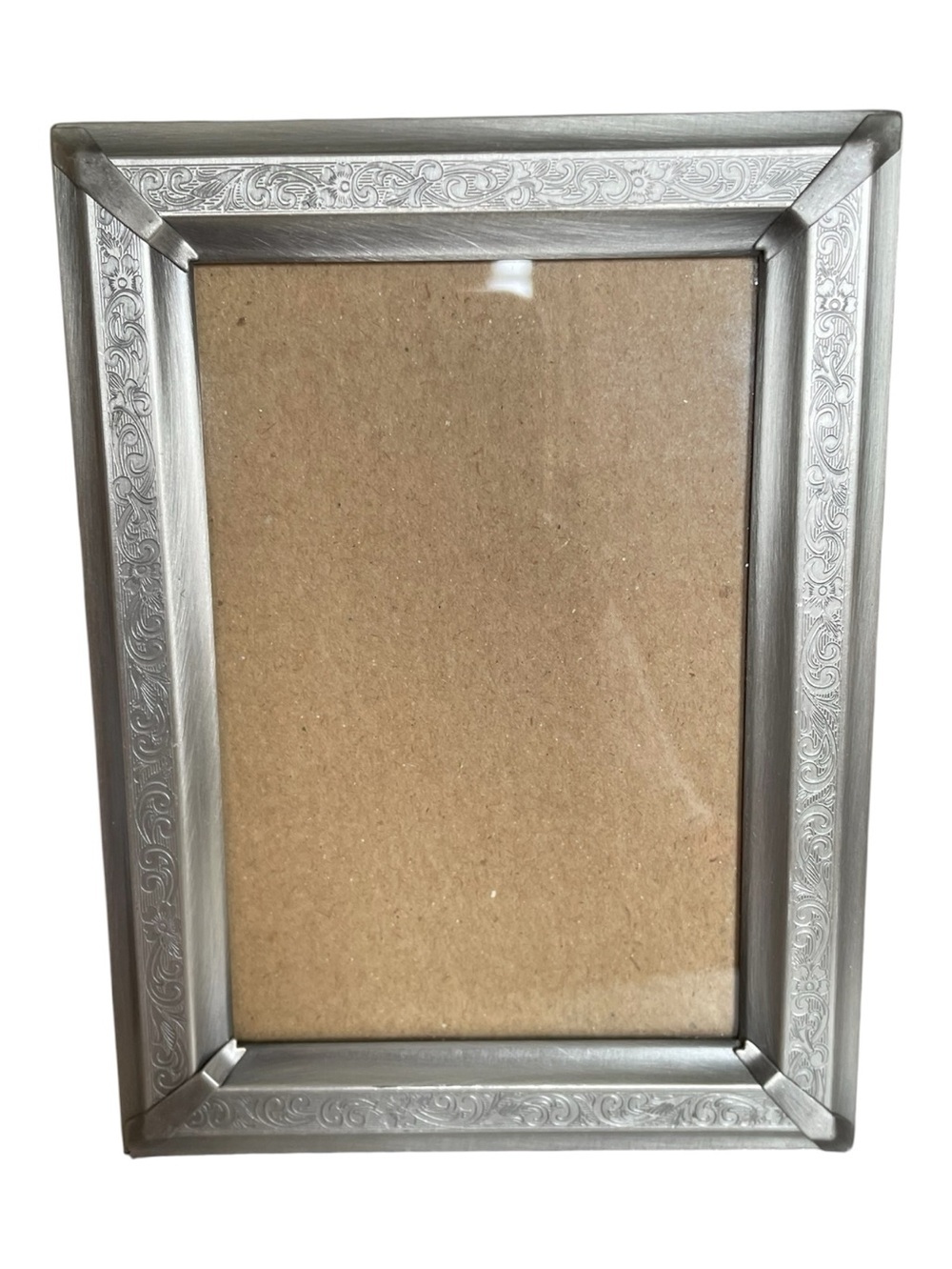 Small vintage photo frame, etched pewter